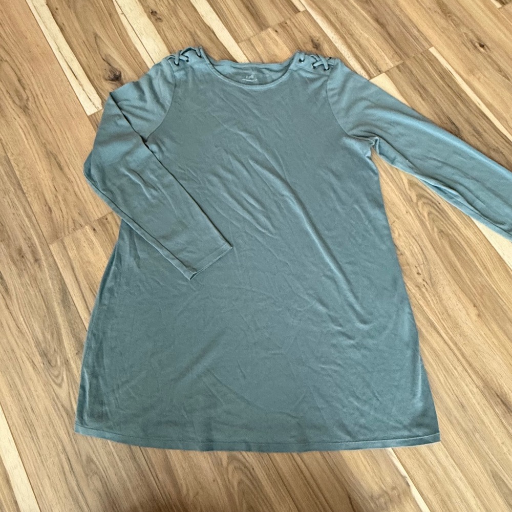 JJill lot  Pink Perfect Pima 3/4 Sleeve Seamed Tee M & Teal  Tunic M Pima Cotton - Picture 8 of 11